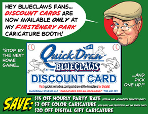 QuickDraw BlueClaws Discount Card